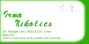 irma nikolics business card